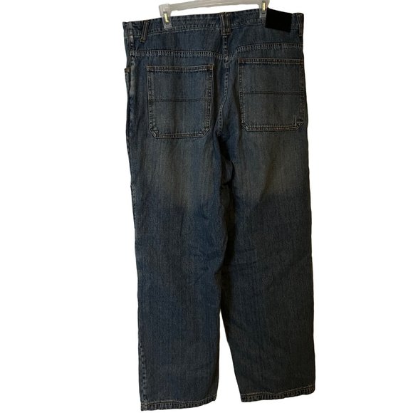 VINTAGE Sean John Blue Jeans Baggy Hip Hop Large Leg Pocket Cargo Mens 40 - Picture 8 of 11